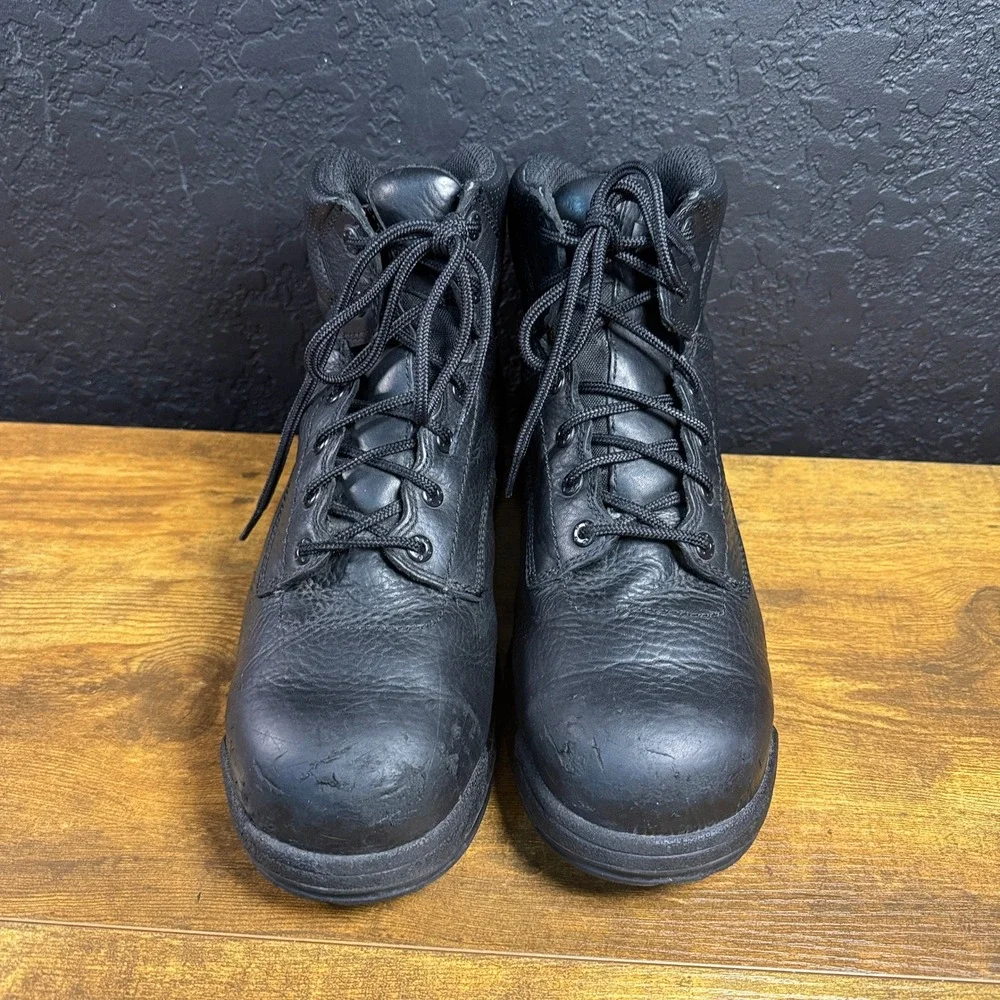Timberland PRO Titan 50507 Black Leather Soft Toe Work Boots Mens Size 11M